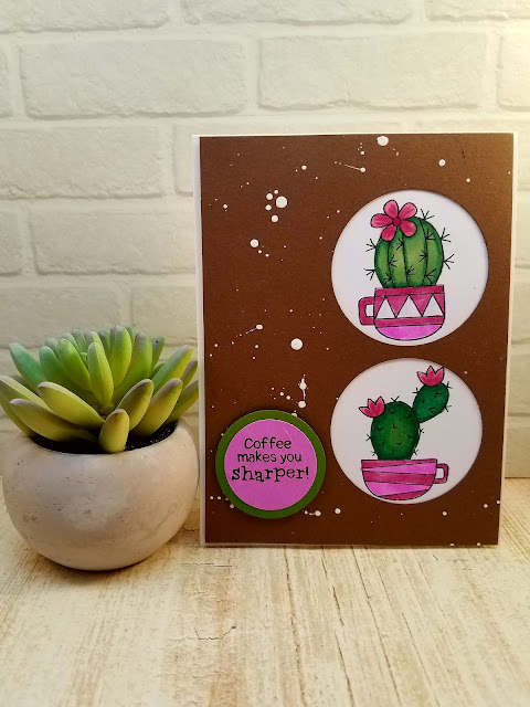 Coffee makes you sharper by Sandi features Cuppa Cactus by Newton's Nook Designs; #newtonsnook