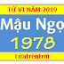 Tử Vi Tuổi Mậu Ngọ 1978 Năm 2019 Nam Mạng - Nữ Mạng