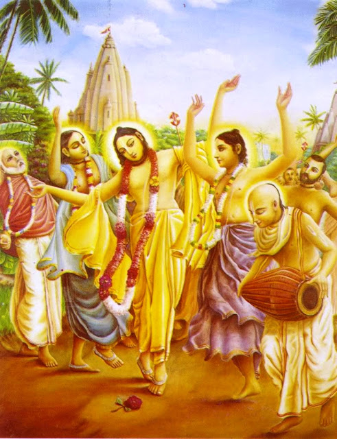 Lord Caitanya and His Associates Dance in the Ecstasy of Pure Love of God