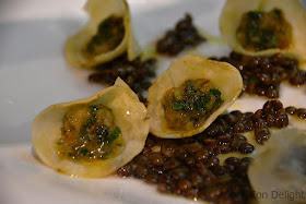 רביולי צמחוני עם עדשים rabioli dates with lentil