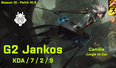 G2 Jankos Camille JG vs Zac - EUW 10.8