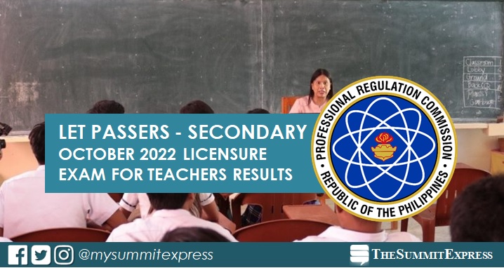 October 2022 LET Result: Secondary level list of passers