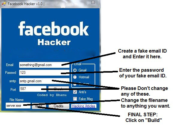 how to hack a facebook account