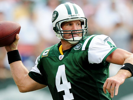 brett favre jets sports illustrated. Quarterback Brett Favre