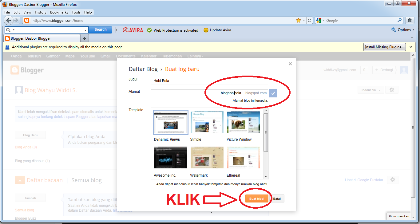  Cara  Mudah Membuat  Blogger  Blog  Gratis di Blogspot 