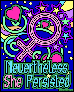 Nevertheless, She Persisted coloring page