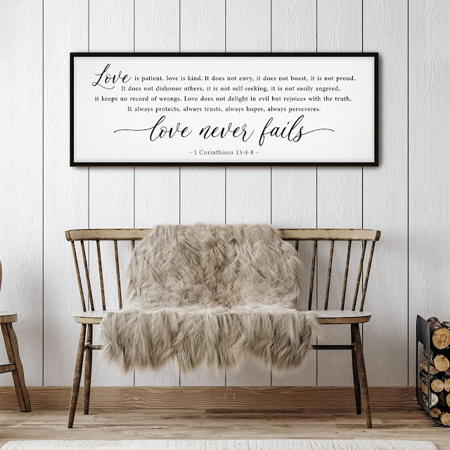 Love Never Fails Wall Art