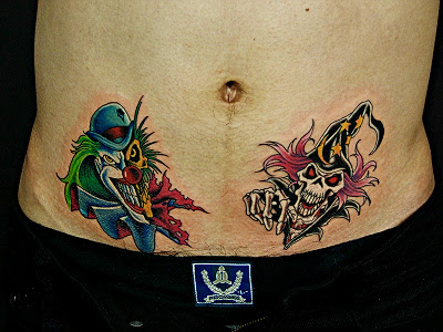 evil joker tattoo. Two Face Joker Tattoos Face