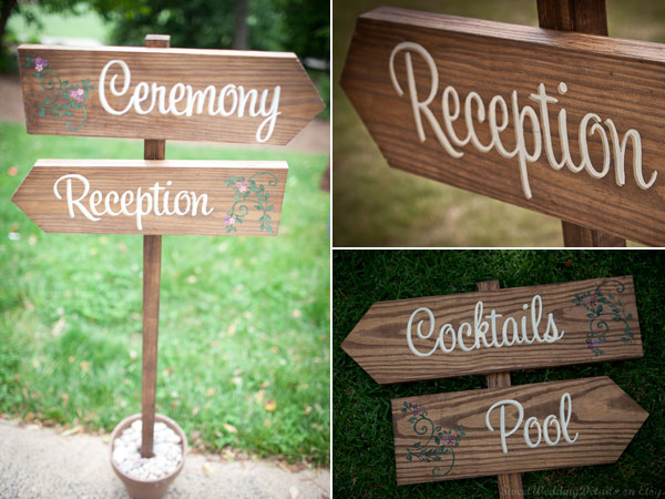 She used these wedding signs on her wedding recently and people really liked