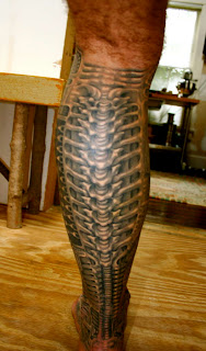 biomechanical tattoo: robotic leg