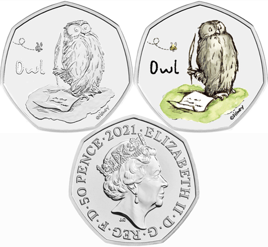 United Kingdom 50 pence 2021 - Owl
