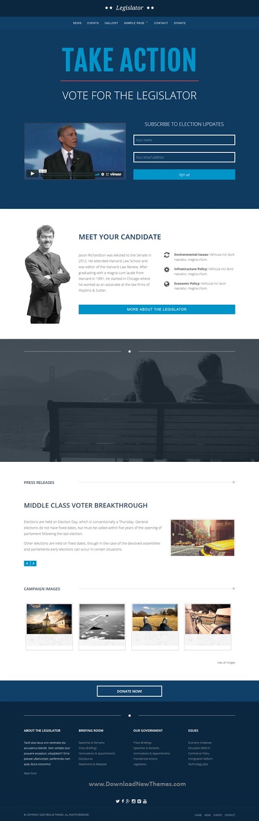 Political WordPress Campaign Theme