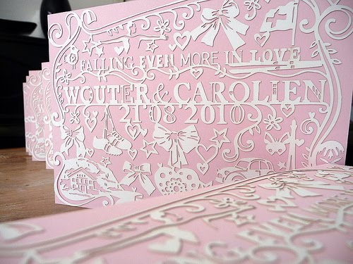 Breathtaking lasercut wedding invitations