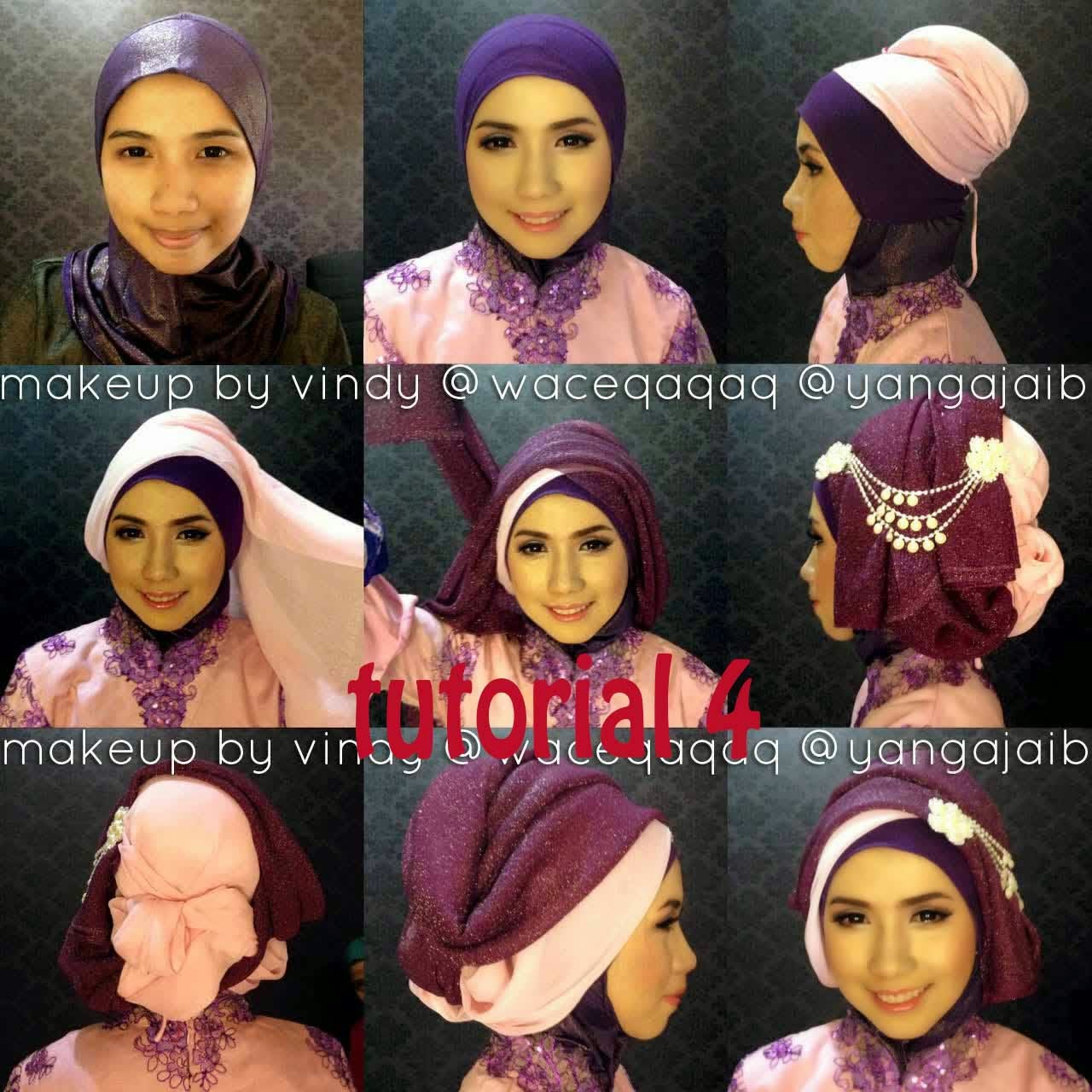 Gambar Tutorial Hijab Segi Empat Simple Untuk Wajah Bulat  Tutorial Hijab