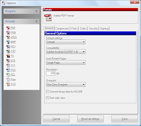 Setting PDF Creator