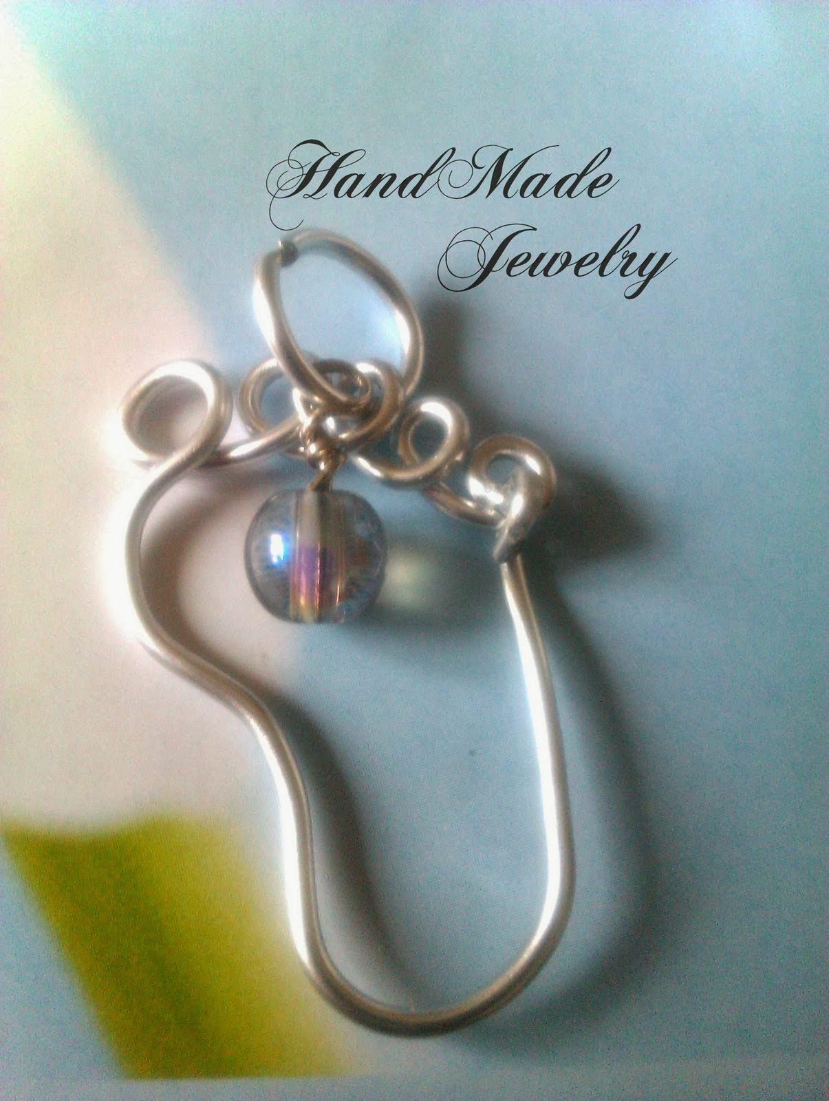 ... Mano - HadMade Jewelry: Baby foot wire pendant with Birthstone