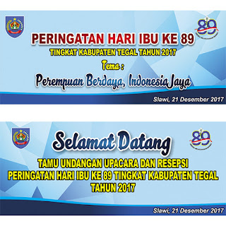 Contoh desain Banner spanduk Hari Ibu tahun 2017