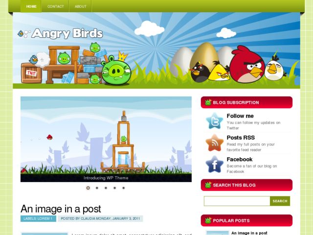 AngryBirds Blogger Template