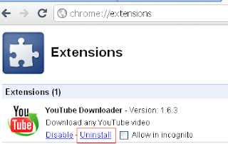 Uninstall Extensions from Google Chrome