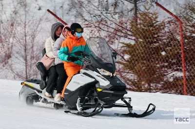 Russische Touristen in Nordkorea