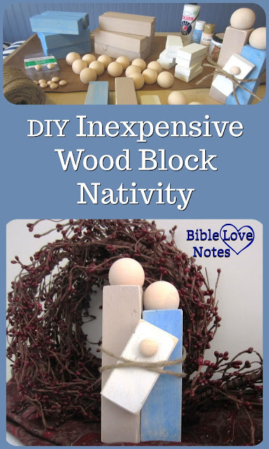 Inexpensive and easy-to-make rustic wooden nativity: step by step directions. Great gifts.