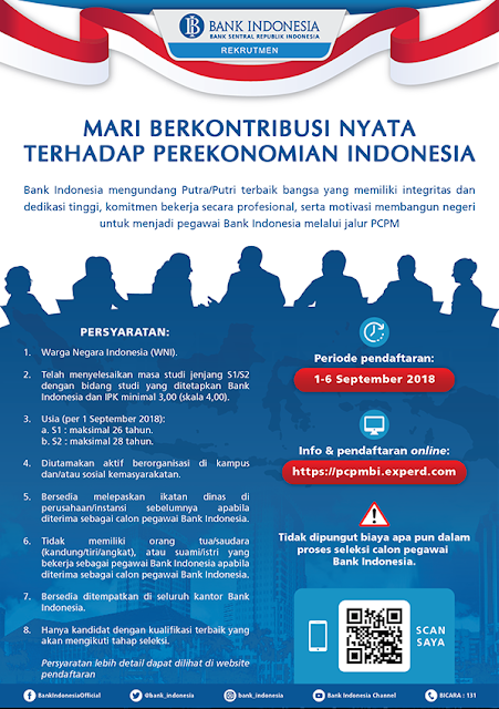  Informasi resmi lowongan kerja kali ini kami kutip dari website bank indonesia yang menye Lowongan Kerja Bank Indonesia