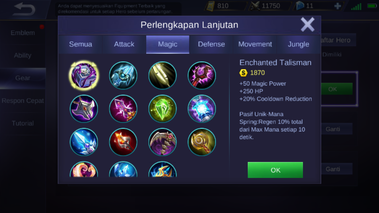 Build Odette Mobile Legend Terbaru