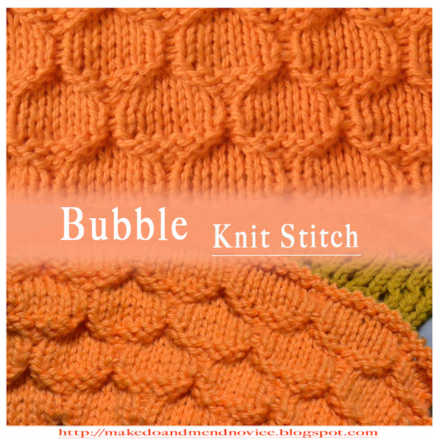 Bubble Knit Stitch Pattern Knitting Pattern