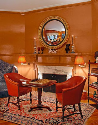 Orange Living Room, Interior Design