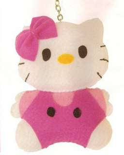 Cara Membuat Boneka Hello Kitty Mini dari  Bahan Kain  