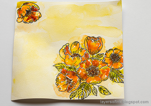 Layers of ink - Autumn Watercolor Flowers by Anna-Karin Evaldsson.