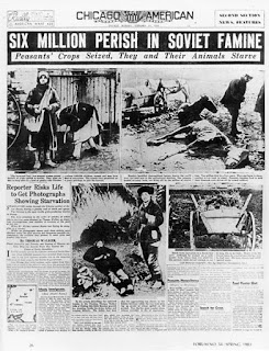 Periódico de Chicago describiendo Holodomor