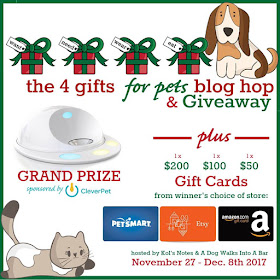 The 4 Gifts for Pets giveaway badge