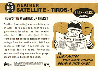 2009 Topps Heritage Baseball NF3 - Weather Satellite - Tiros-1