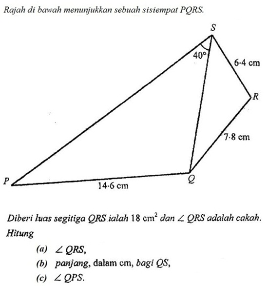 Matematik Tambahan: Penyelesaian Segitiga