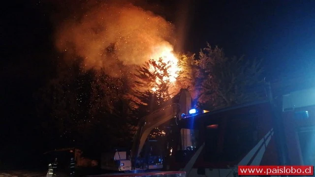 Osorno : Incendio destruye vivienda rural de madrugada