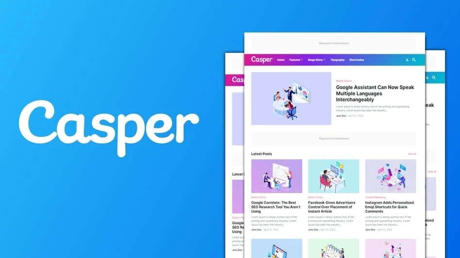 Casper - Responsive Blog & Magazine Blogger Template