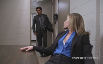 Covert Affairs Pilot episode screencaps Annie Walker Piper Perabo CIA agent images photos pictures screengrabs captures Noam Jenkins Vincent Rossabi FBI police interrogation call girl hooker