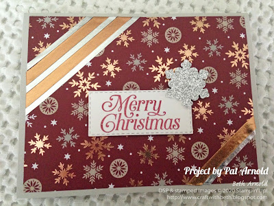 Craft with Beth: Second Sunday Sketches #15 Pat Arnold Christmas Card washi tape stitched rectangle dies