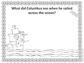 Columbus Day black and white