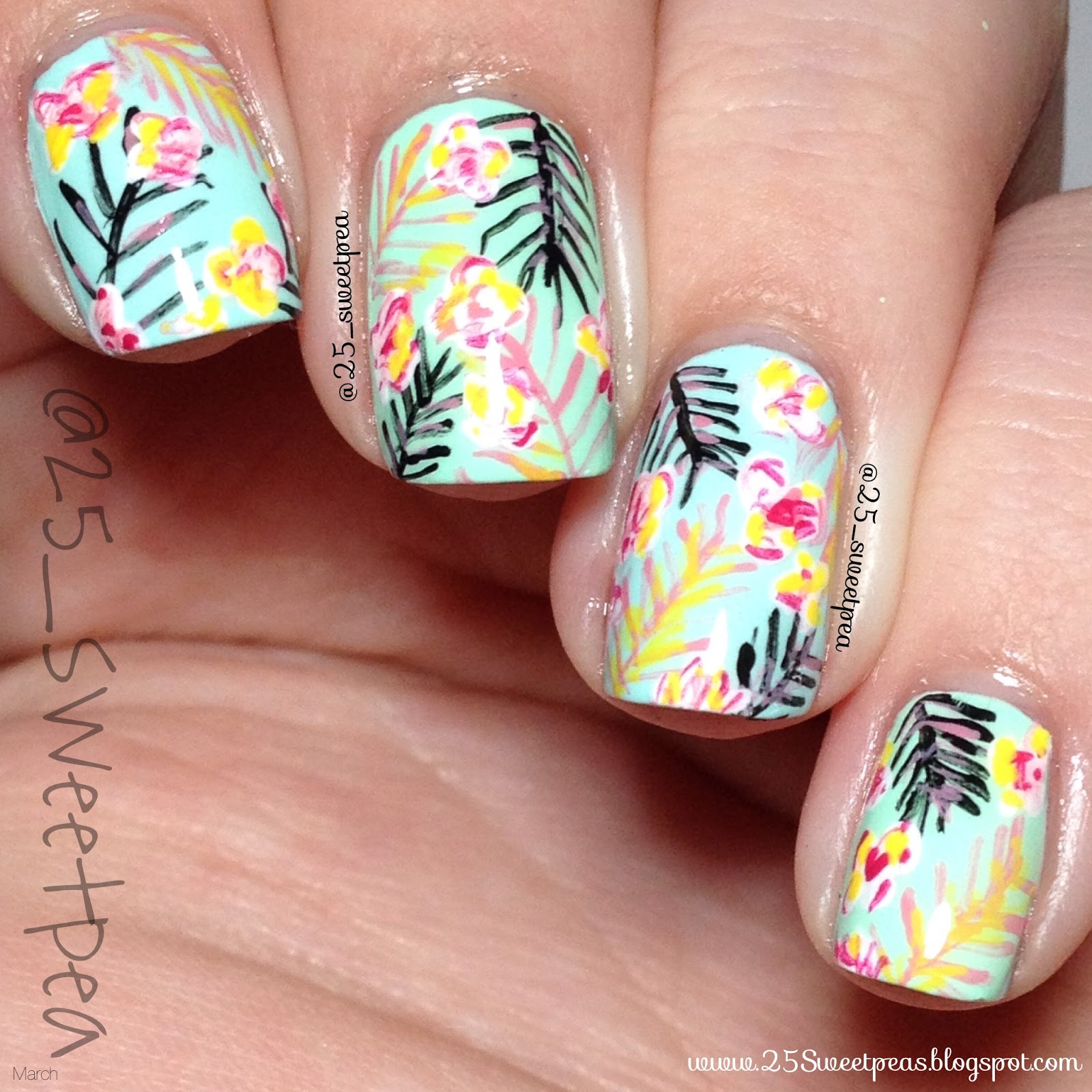 March Nail Artist of the Month: 25_SweetPea! - The Little Canvas
