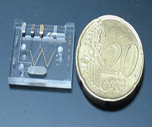 Actual size of a lab-on-a-chip