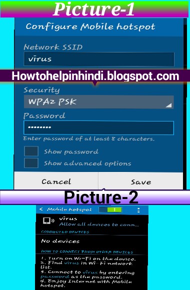 How to create open and secured wifo hotspot in your mobile phone in hindi