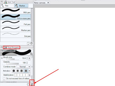 Cara Membuat Ujung Brush Tajam atau Lancip di Clip Studio Paint dan manga studio