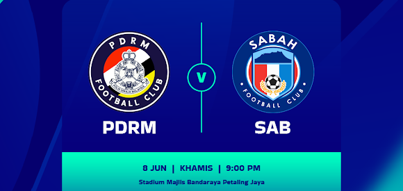 Live Streaming PDRM vs Sabah 8.6.2023