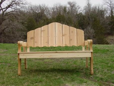 wooden garden bench