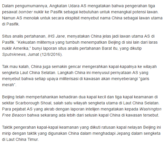 Memanas dengan China, Amerika Kirim Tiga Pesawat Bomber Nuklir ke Kawasan Pasifik - Commando