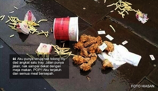 'Setahun sekali dapat merasa KFC' - Ramai netizen menangis 
