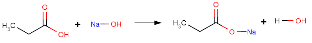 Reaksi asam karboksilat dengan basa