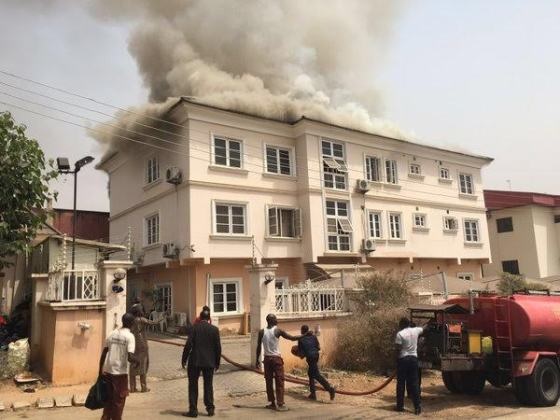 Fire guts SURE-P office in Abuja [PHOTOS]